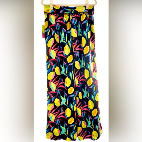 Tabitha Brown x Target Women's Lemon Print Wide-Leg Pants - Medium - Picture 2 of 14